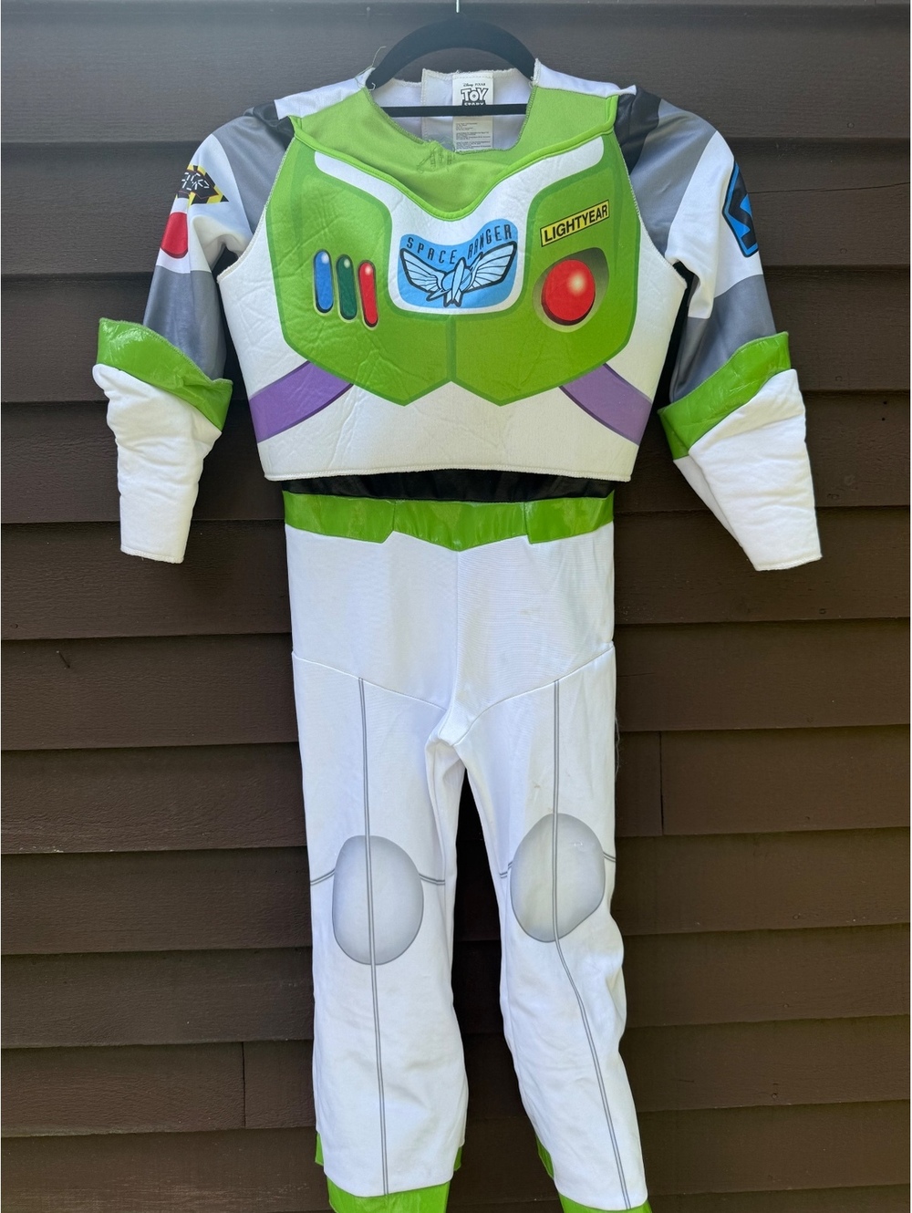 Disney Pixar Toy Story Buzz Lightyear Costume Kids Size S 4-6 Jumpsuit Halloween